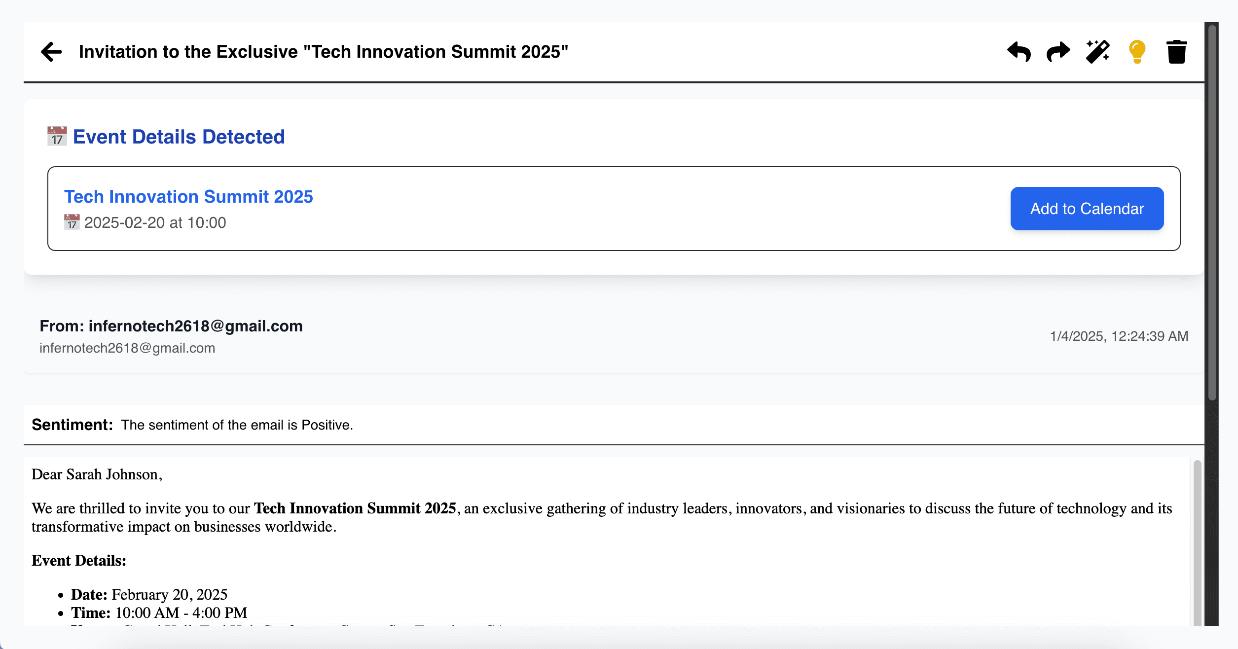 Calendar Integration